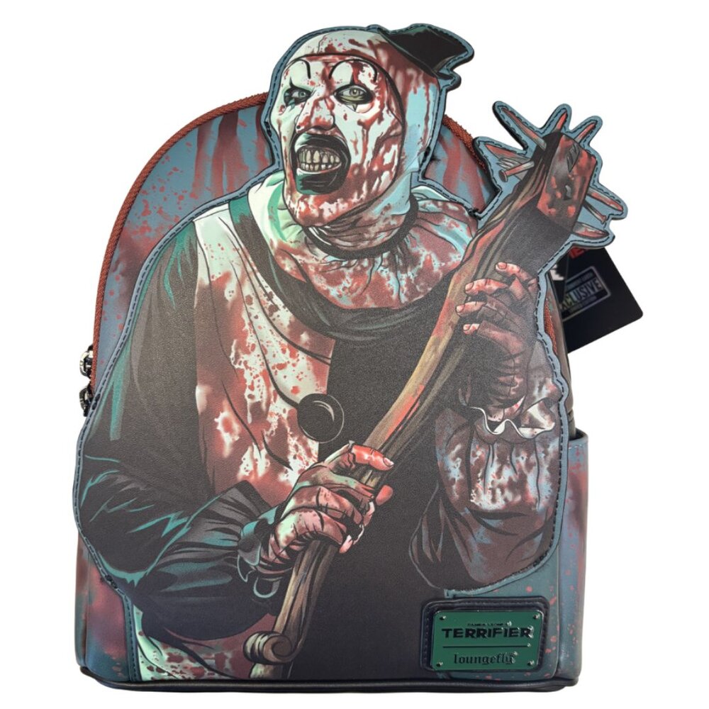 NWT Loungefly Terrifier Art the Clown Glow-in-the-Dark Mini-Backpack